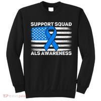 Support Squad ALS Awareness Month USA American Flag Dad  Sweatshirt thumb 0
