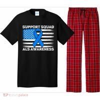 Support Squad ALS Awareness Month USA American Flag Dad  Pajama Set thumb 0