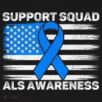Support Squad ALS Awareness Month USA American Flag Dad  Women's Hoodie thumb 2