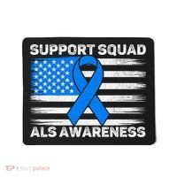 Support Squad ALS Awareness Month USA American Flag Dad  Mousepad thumb 0