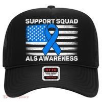 Support Squad ALS Awareness Month USA American Flag Dad  Hat thumb 0