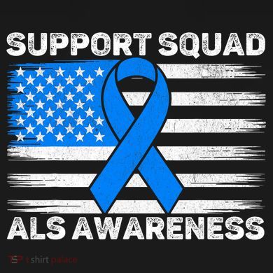 Support Squad ALS Awareness Month USA American Flag Dad  Toddler Hoodie