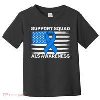 Support Squad ALS Awareness Month USA American Flag Dad  Toddler T-Shirt thumb 0