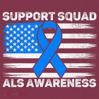 Support Squad ALS Awareness Month USA American Flag Dad  16oz Travel Tumbler thumb 2