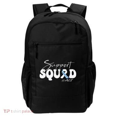 Support Squad ALS Awareness Blue & White Ribbon Backpack