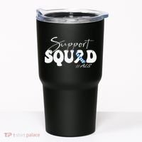 Support Squad ALS Awareness Blue & White Ribbon Tumbler thumb 0