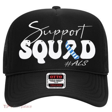 Support Squad ALS Awareness Blue & White Ribbon Hat