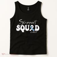 Support Squad ALS Awareness Blue & White Ribbon Tank Top thumb 2