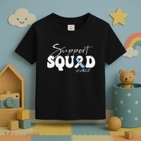 Support Squad ALS Awareness Blue & White Ribbon Toddler T-Shirt thumb 3