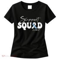 Support Squad ALS Awareness Blue & White Ribbon Women's T-Shirt thumb 0