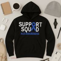 Support Squad Als Awareness Month Blue Ribbon Support Team Hoodie thumb 3