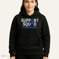 Support Squad Als Awareness Month Blue Ribbon Support Team Hoodie thumb 5