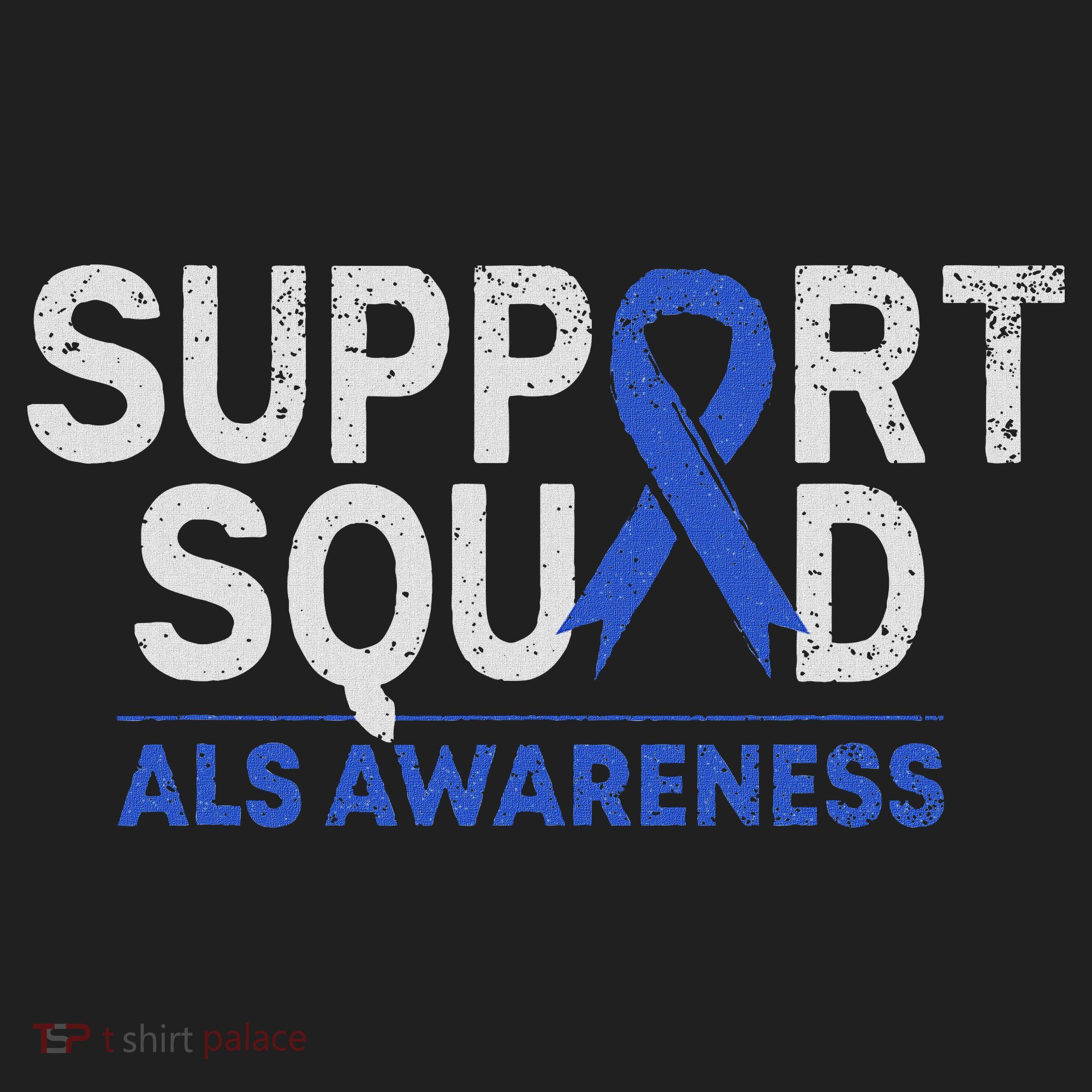 Support Squad Als Awareness Month Blue Ribbon Support Team Tumbler