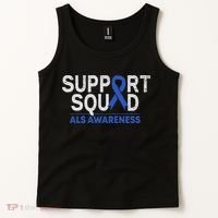 Support Squad Als Awareness Month Blue Ribbon Support Team Tank Top thumb 2