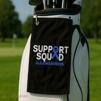 Support Squad Als Awareness Month Blue Ribbon Support Team Golf Towel thumb 2