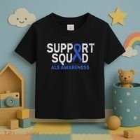 Support Squad Als Awareness Month Blue Ribbon Support Team Toddler T-Shirt thumb 3