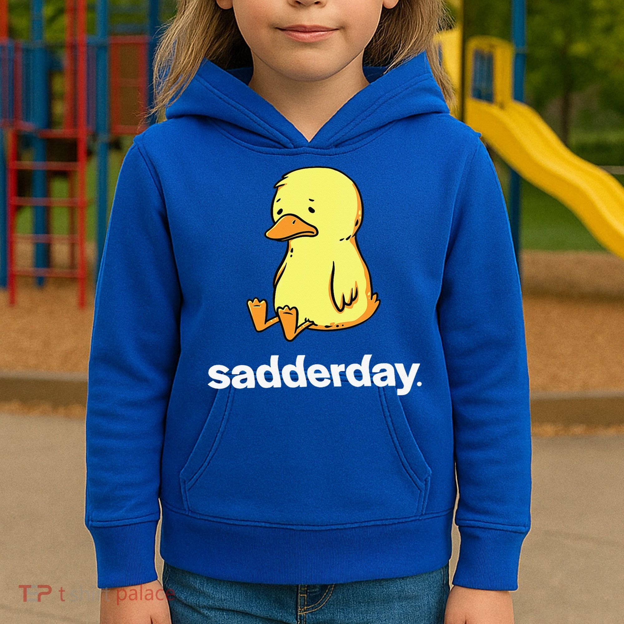 Sadderday Sad As Duck Kids Hoodie