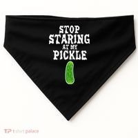 Stop Staring At My Pickle Costume Funny Easy Halloween Gift USA-Made Doggie Bandana thumb 0