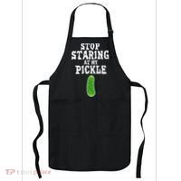 Stop Staring At My Pickle Costume Funny Easy Halloween Gift Apron thumb 0