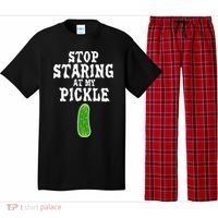 Stop Staring At My Pickle Costume Funny Easy Halloween Gift Pajama Set thumb 0
