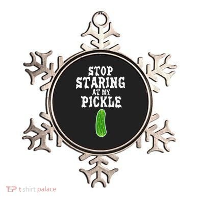 Stop Staring At My Pickle Costume Funny Easy Halloween Gift Ornament