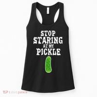 Stop Staring At My Pickle Costume Funny Easy Halloween Gift Women's Tank Top thumb 0