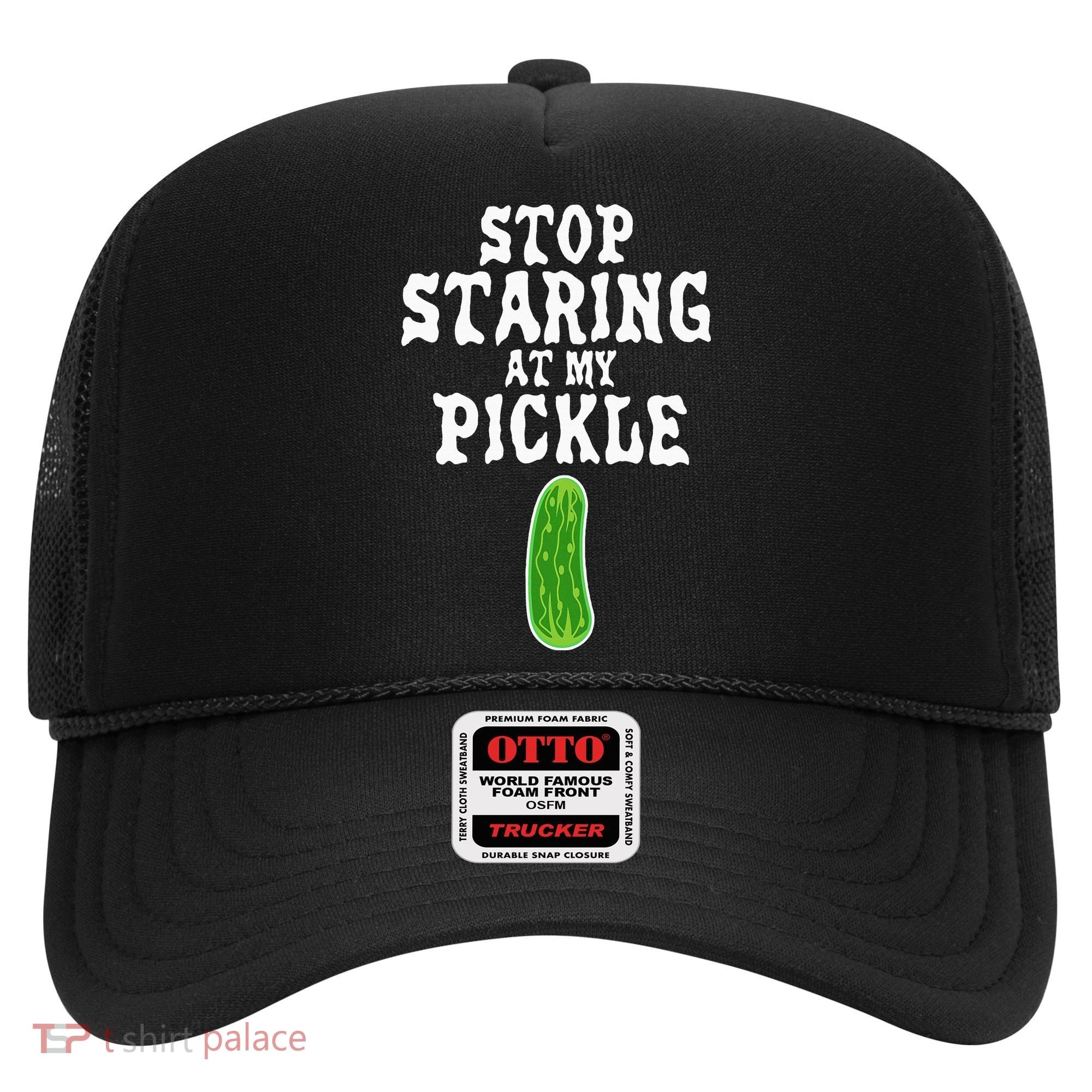 Stop Staring At My Pickle Costume Funny Easy Halloween Gift Hat