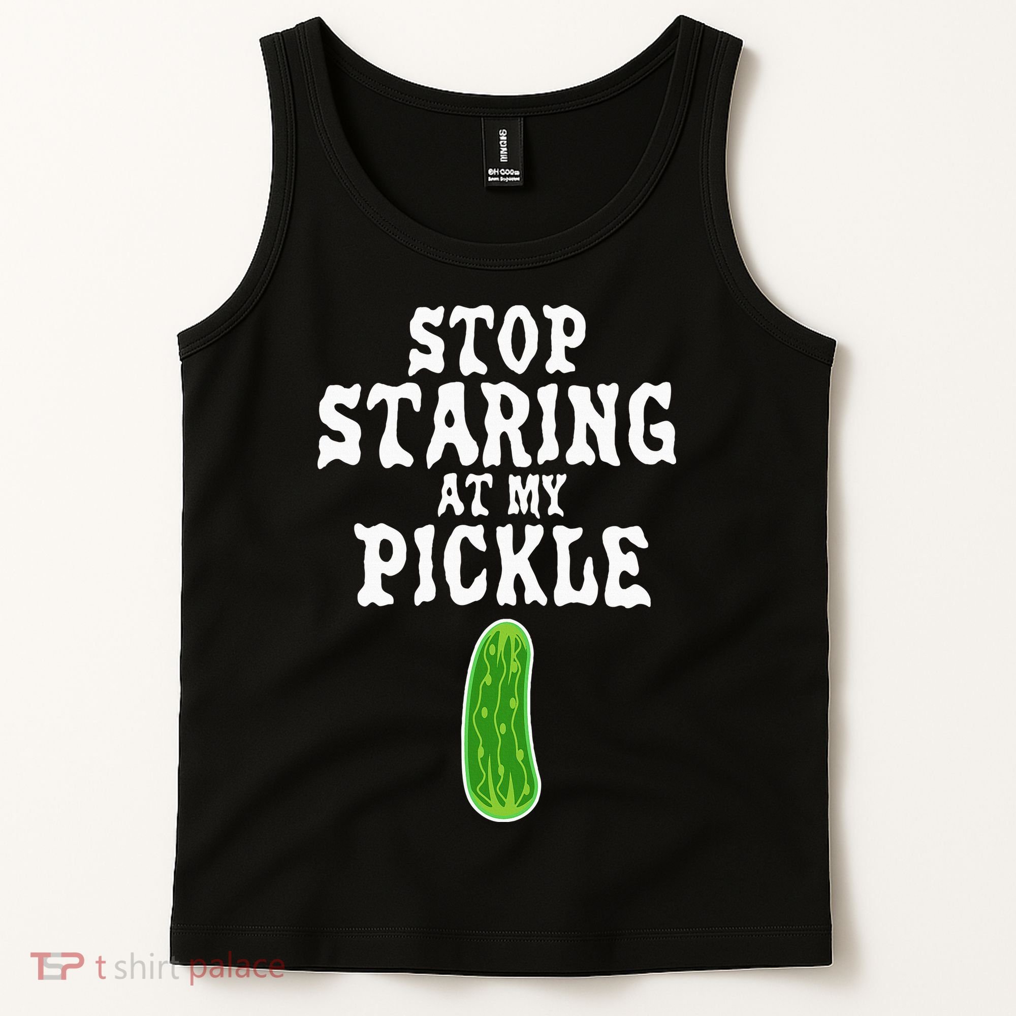 Stop Staring At My Pickle Costume Funny Easy Halloween Gift Tank Top