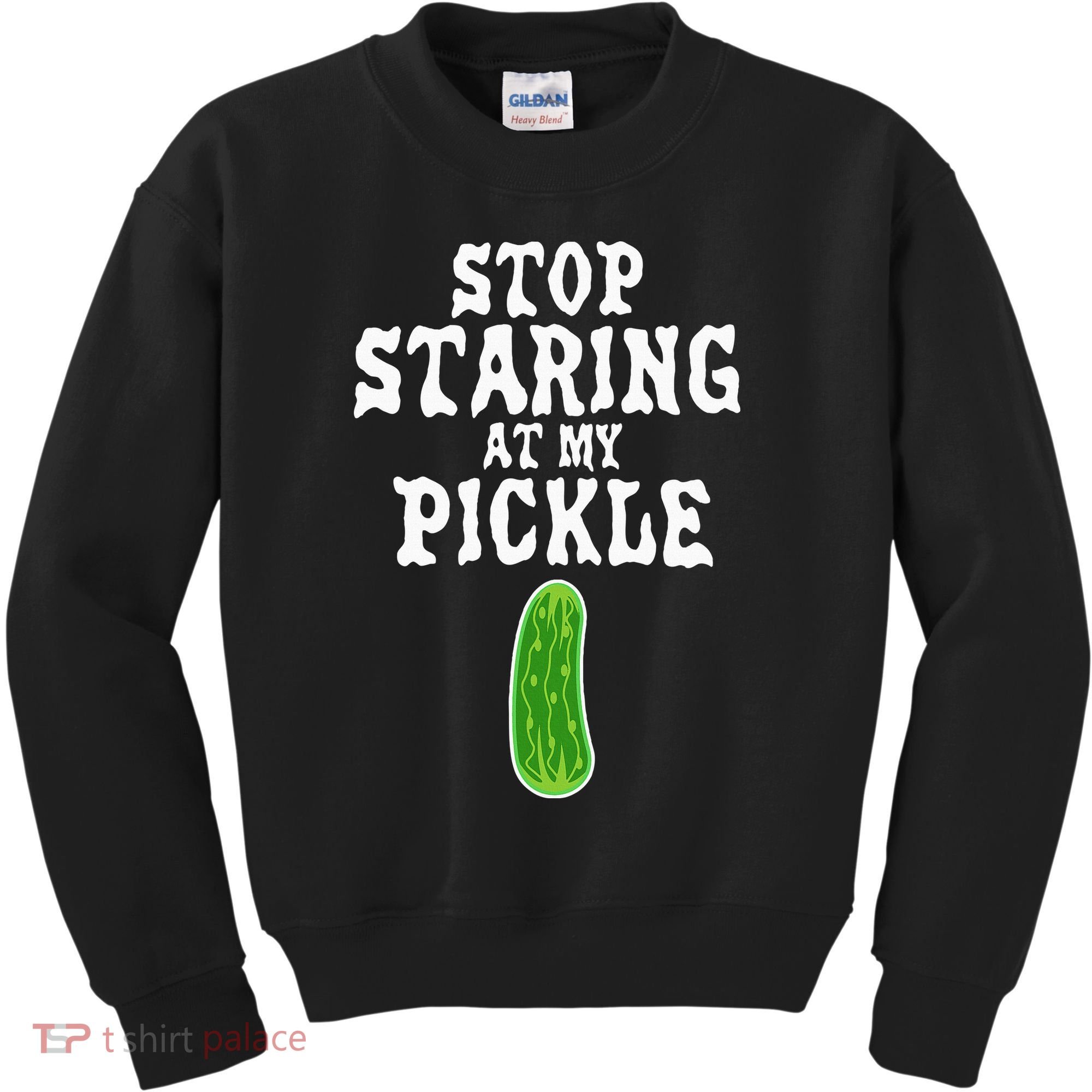 Stop Staring At My Pickle Costume Funny Easy Halloween Gift Kids Sweatshirt