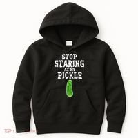 Stop Staring At My Pickle Costume Funny Easy Halloween Gift Kids Hoodie thumb 0