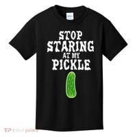 Stop Staring At My Pickle Costume Funny Easy Halloween Gift Kids T-Shirt thumb 0