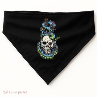 Snake Skull And Dagger Tattoo USA-Made Doggie Bandana