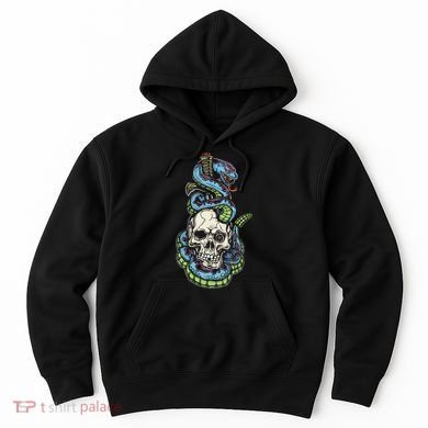 Snake Skull And Dagger Tattoo Hoodie