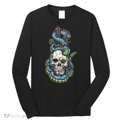 Snake Skull And Dagger Tattoo Long Sleeve Shirt