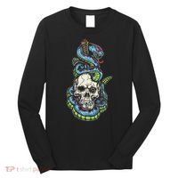 Snake Skull And Dagger Tattoo Long Sleeve Shirt thumb 0