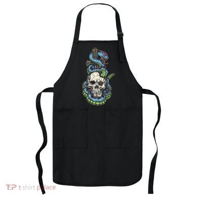 Snake Skull And Dagger Tattoo Apron