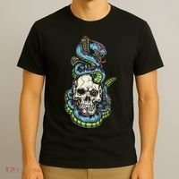 Snake Skull And Dagger Tattoo T-Shirt thumb 3