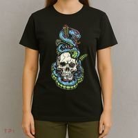 Snake Skull And Dagger Tattoo T-Shirt thumb 4