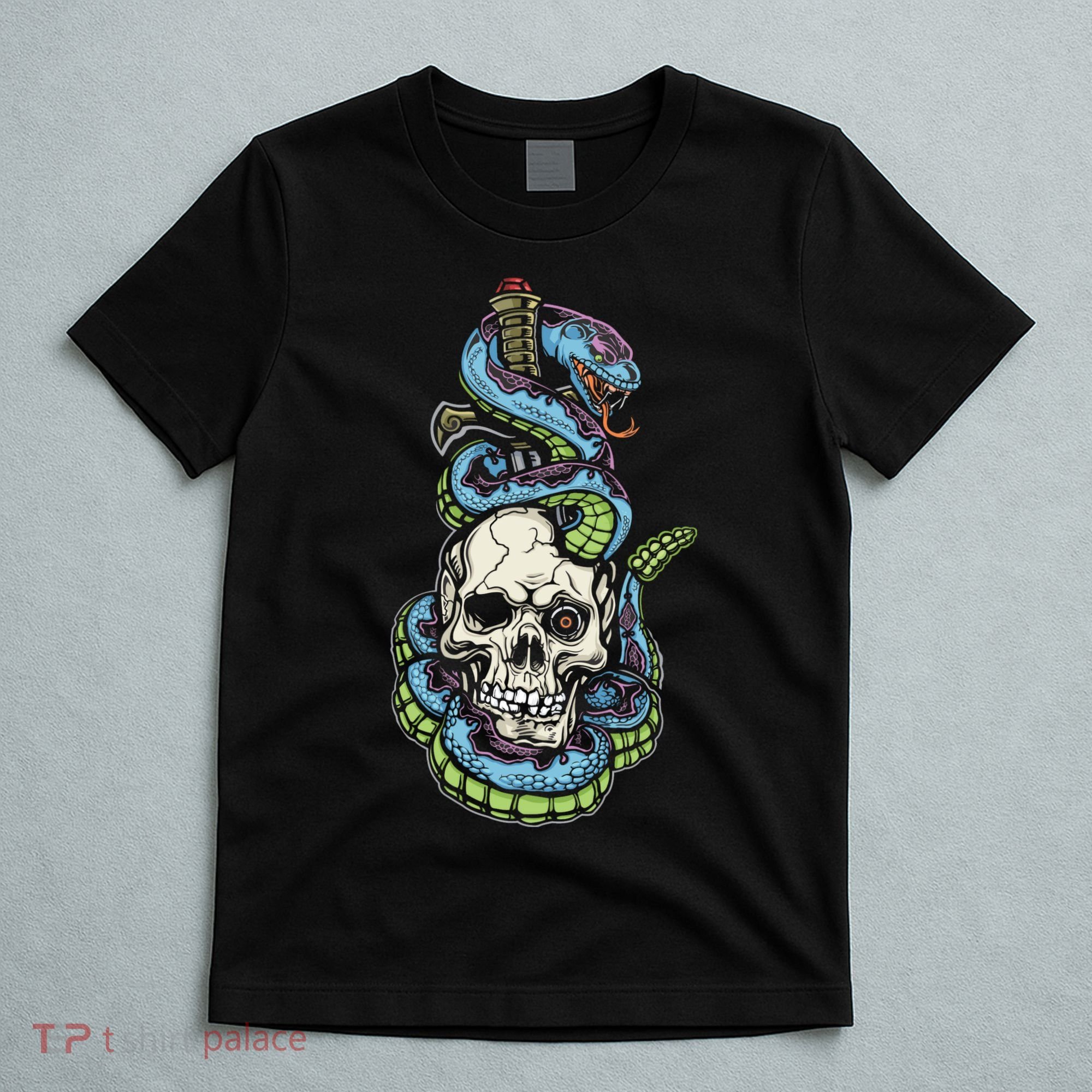 Snake Skull And Dagger Tattoo T-Shirt