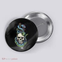 Snake Skull And Dagger Tattoo Button thumb 0
