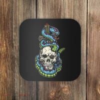 Snake Skull And Dagger Tattoo Coaster thumb 0