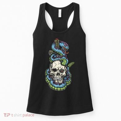 Snake Skull And Dagger Tattoo Women's Tank Top