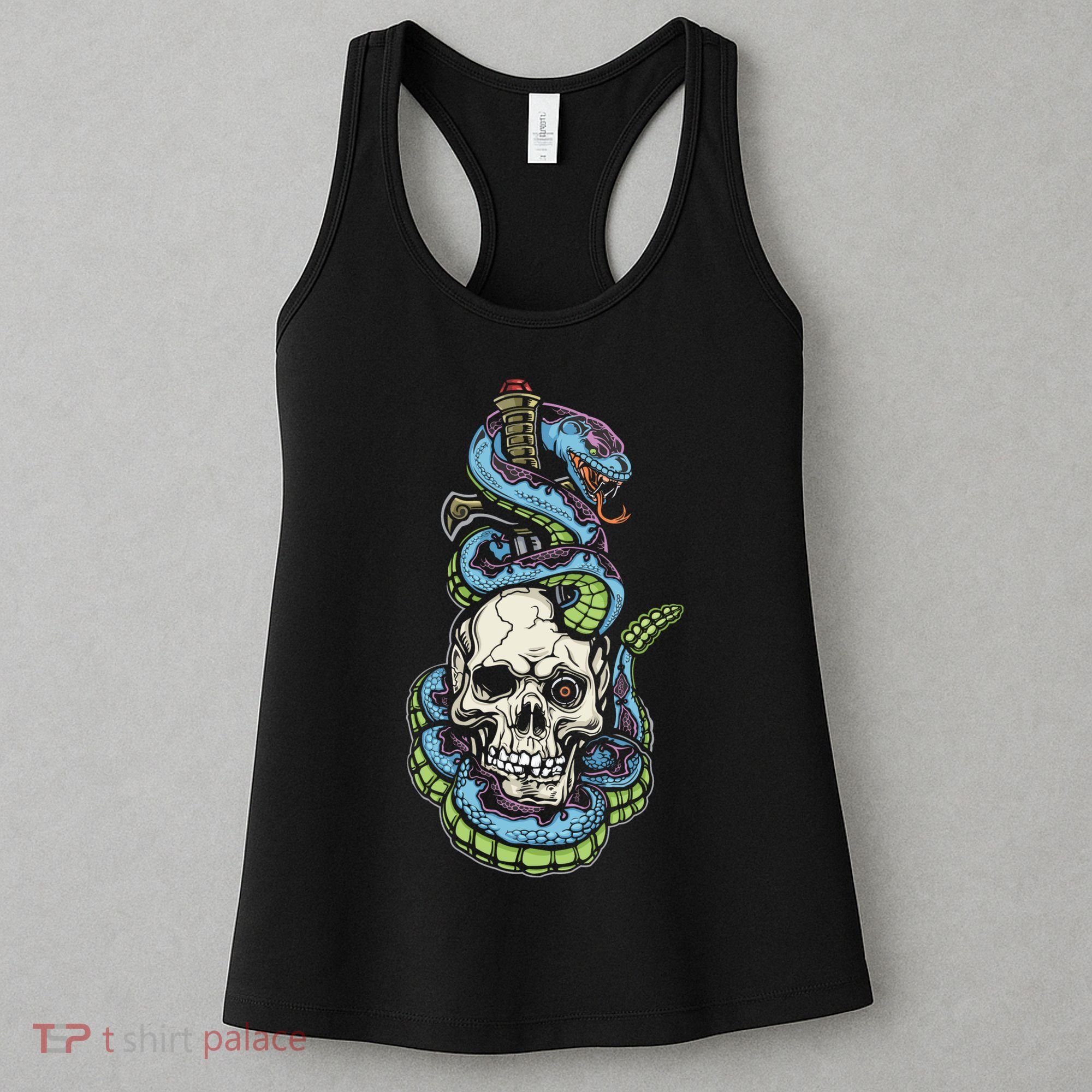 Snake Skull And Dagger Tattoo Women's Tank Top