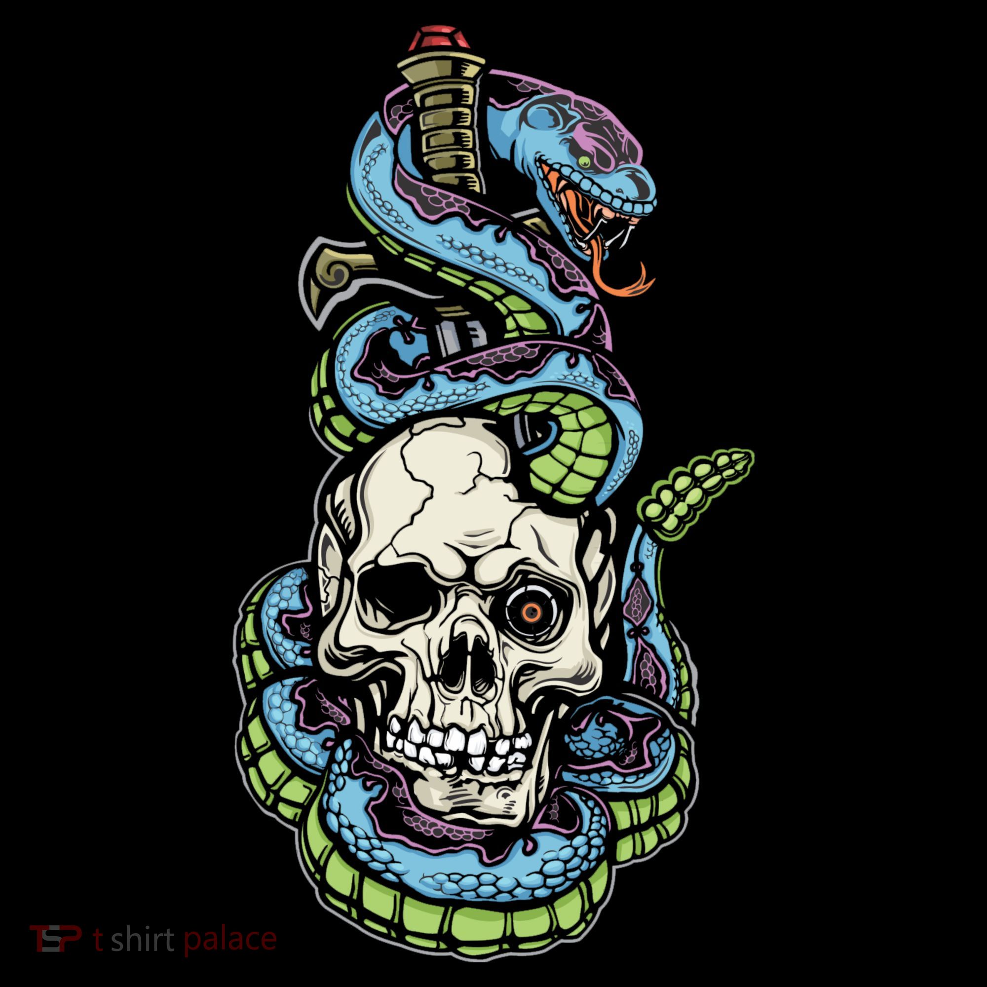 Snake Skull And Dagger Tattoo Baby Bodysuit