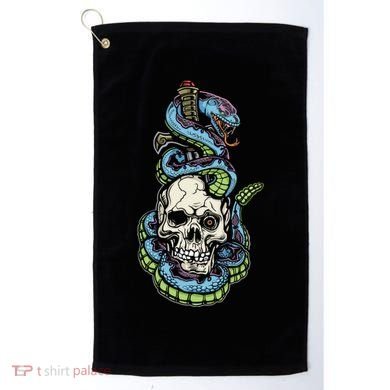 Snake Skull And Dagger Tattoo Golf Towel
