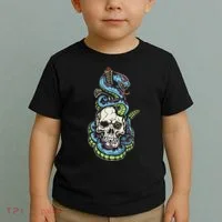 Snake Skull And Dagger Tattoo Toddler T-Shirt thumb 2