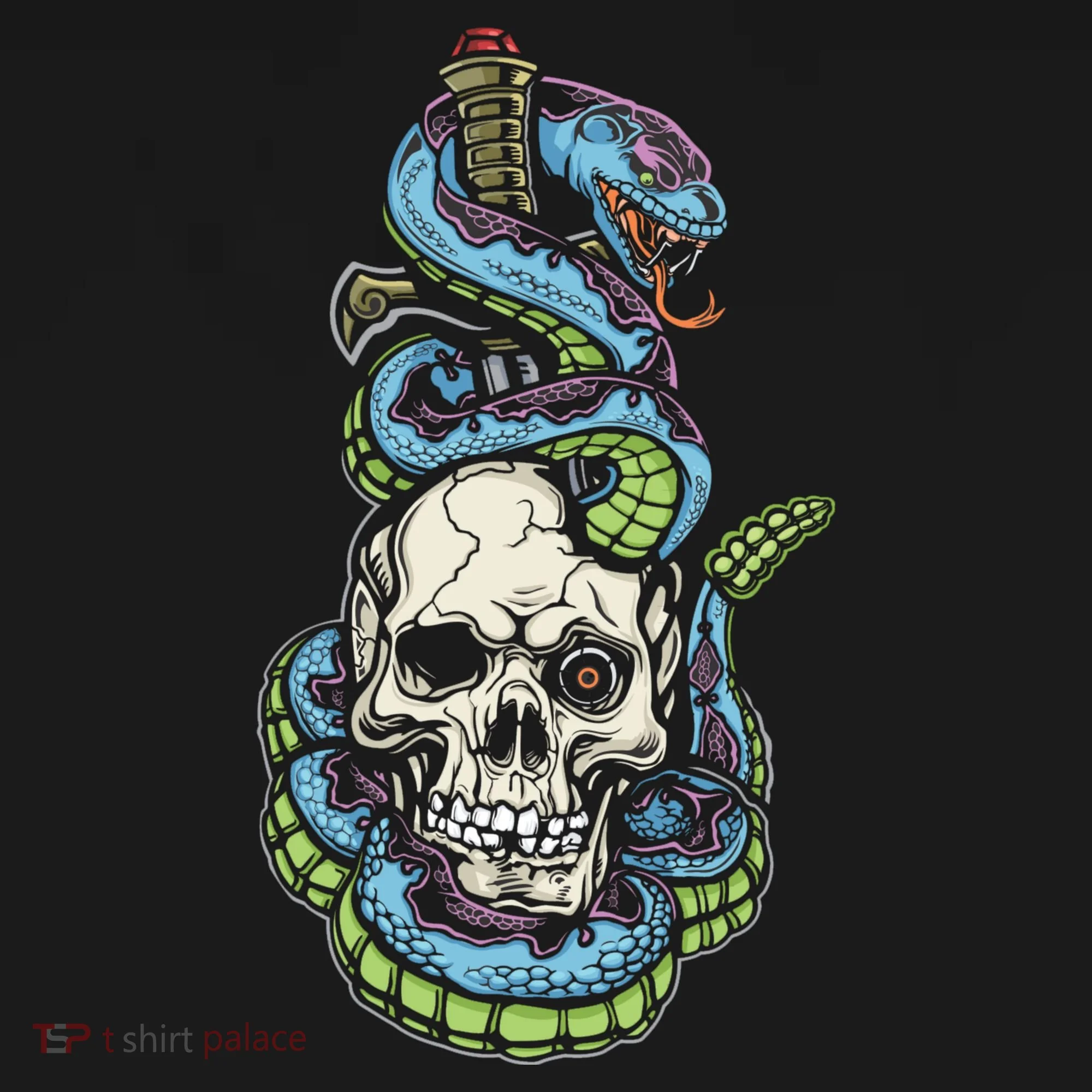 Snake Skull And Dagger Tattoo Toddler T-Shirt
