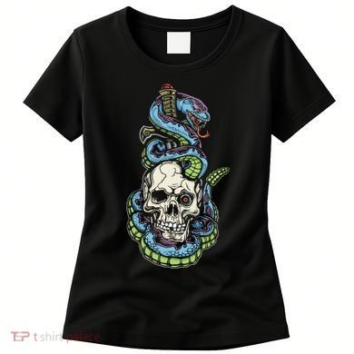 Snake Skull And Dagger Tattoo Women's T-Shirt