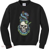 Snake Skull And Dagger Tattoo Kids Sweatshirt thumb 0