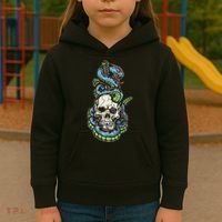 Snake Skull And Dagger Tattoo Kids Hoodie thumb 3